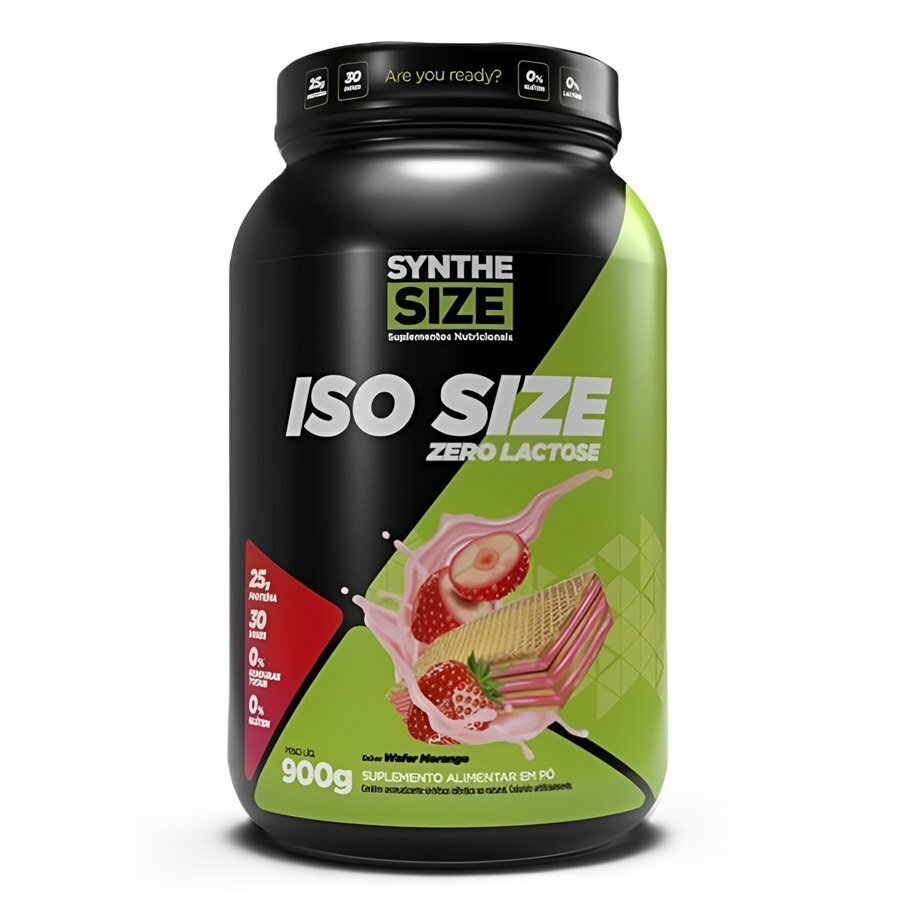 large-638622821637789708-827899.jpg Iso Size Sabor Wafer Morango Sem Lactose Synthesize Pote 900g - Imagem 1