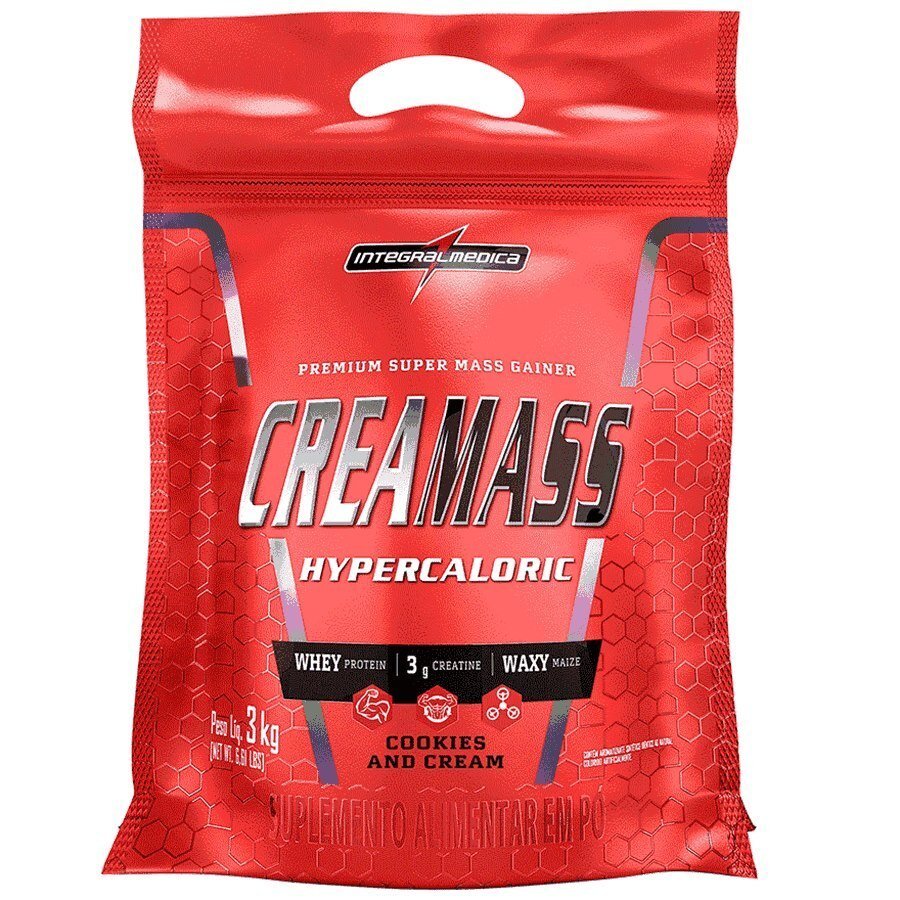 Creamass Hypercaloric Sabor Cookies 3kg - Validade Setembro/2026