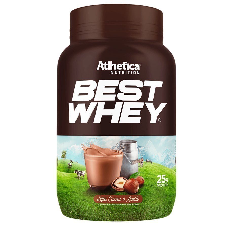 Protein Best Whey Sabor Leite Cacau E Avelã Pote Atlhetica 900g