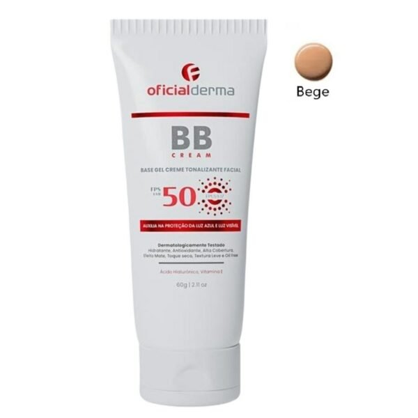 Base Gel Creme Tonalizante Facial Bb Cream Cor Bege Fps 50 60g