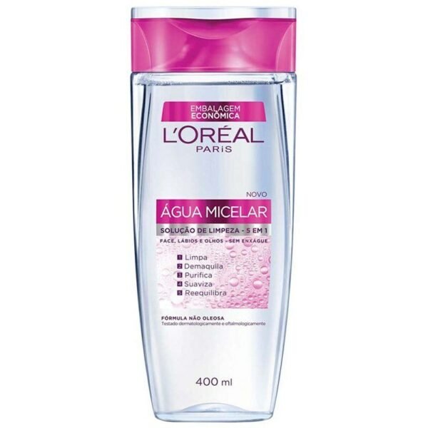 Água Micelar L'Oréal Paris 5 Em 1 Solução De Limpeza 400ml